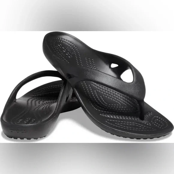 CROCS Kadee II Flip New w/ Tags - Black Size 8 - Picture 6 of 9